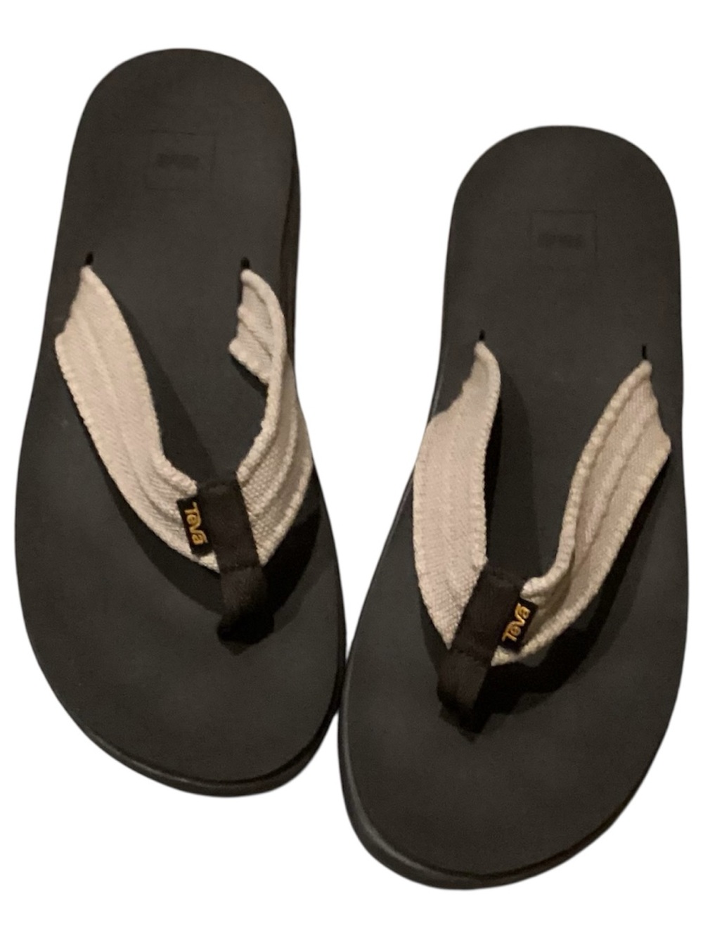 Teva Voya Canvas Sandals with Beige Fabric Straps 12 Men’s